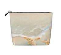 WYLXIN Trousse de maquillage en chanvre avec étoile de mer. Respectueux de l'environnement et durable, design simple, facile à ranger vos essentiels de beauté.