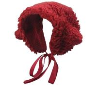 WYLZLKX Bandeau d'oreille en fourrure d'agneau avec cache-oreilles pour femmes influenceuses populaires souples et chaudes, bordeaux