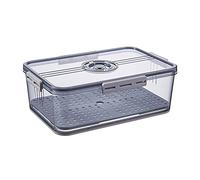 WYLZLKX Boîte de rangement alimentaire avec couvercle et plateau de vidange, fonction de synchronisation, économiseur de produits pour réfrigérateur, plateau de vidange pour réfrigérateur