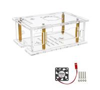 WYLZLKX Boîtier en acrylique pour RV2 avec ventilateur dissipateur thermique Ensemble de refroidisseurs de dissipateur thermique Coquille pour RV2 Development Board Protection Cases