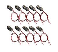 WYLZLKX Boucle de câblage de Batterie 9V, Bouton de Batterie 9V, Coques rigides de Batterie 9V, Boucle de connecteur 9V, boîtier en Plastique avec Fil de 15cm