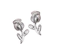 WYLZLKX Boucles d'oreilles à tige élégantes en forme de tulipes pour femme, bijoux légers en cuivre, parfaits pour un anniversaire de mariage