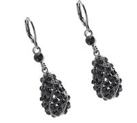 WYLZLKX Boucles d'oreilles creuses en forme de larme avec cristaux ornés de cristaux - Design élégant - Bijoux portables en alliage de zinc pour femme