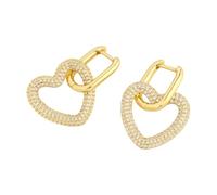 WYLZLKX Boucles d'oreilles pendantes en forme d'étoile - Boucles d'oreilles élégantes - Texture cuivre - Cadeau idéal pour les amateurs de mode, 3.6x1.3cm/1.42x0.51in, Cuivre, Cuivre