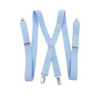 WYLZLKX Bretelles élastiques fines en forme de X pour homme et femme - Ceinture robuste - Cadeaux de Noël, bleu ciel, Approx. 2.5x100cm/ 0.98x39.37in