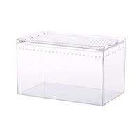 WYLZLKX Cage d'élevage en acrylique pour terrarium - Habitat d'alimentation transparent pour serpent, petit animal domestique, isopodes, lézards, cafards, abri en acrylique