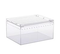WYLZLKX Cage d'élevage en acrylique pour terrarium - Habitat d'alimentation transparent pour serpent, petit animal domestique, isopodes, lézards, cafards, abri en acrylique