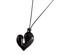 WYLZLKX Collier réglable en cordon ciré pour les jeunes amateurs de mode, Approx.85cm/33.46inches(Adjustable), Cuir + résine + acier inoxydable