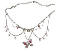 WYLZLKX Collier réglable en forme d'étoile et de papillon - Multicouche - Accessoire de mode, Approx.71+25cm/27.95+9.84inch, Alliage