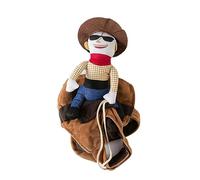 WYLZLKX Costume d'hiver pour chien d'équitation pour promener les chiens en plein air, costume de transfiguration léger et amusant pour chien de cowboy