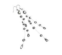 WYLZLKX Élégantes boucles d'oreilles à tige en forme de goutte d'eau pour femme en acier inoxydable pour tous les jours, Approx.9-10cm/3.54-3.94inch, Colle UV + acier titane, Colle UV + acier titane