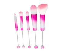 WYLZLKX Ensemble de pinceaux de maquillage perlés avec manche en métal - Pinceaux de maquillage pour fard à paupières - Pinceau rouge - Pinceaux de maquillage perlés pour le maquillage - Dégradé rouge