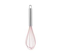 WYLZLKX Fouet manuel en silicone - Batteur à œufs manuel durable - Outils de cuisine et de pâtisserie - Pour pâtisserie et cuisine - Rose - 25,4 cm