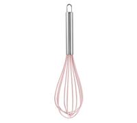 WYLZLKX Fouet manuel en silicone - Batteur à œufs manuel durable - Outils de cuisine et de pâtisserie - Pour pâtisserie et cuisine - Rose - 30,5 cm