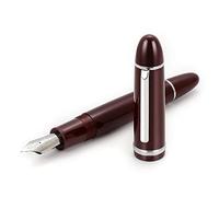 WYLZLKX Jinhao X159 Stylo-plume à clip argenté avec pointe de 0,5 mm pour cadeaux, fournitures de bureau, pièces chromées bordeaux