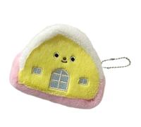 WYLZLKX Little House Porte-monnaie Sac à jouets Petit portefeuilles Filles Joli sac de rangement en peluche pour écouteurs, jaune, about 10x12cm/3.94x4.72''