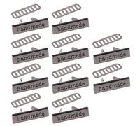 WYLZLKX Lot de 10 étiquettes rectangulaires en métal faites à la main pour vêtements, jeans, chaussures, sacs, vêtements