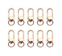WYLZLKX Lot de 10 fermoirs mousquetons en métal pour sacs, porte-clés, connecteurs, fabrication de bijoux, fermoirs mousquetons