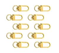 WYLZLKX Lot de 10 fermoirs mousquetons en métal pour sacs, porte-clés, connecteurs, fabrication de bijoux, fermoirs mousquetons