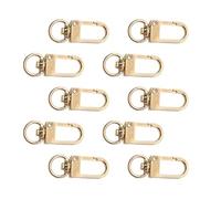 WYLZLKX Lot de 10 fermoirs mousquetons en métal pour sacs, porte-clés, connecteurs, fabrication de bijoux, fermoirs mousquetons