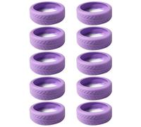 WYLZLKX Lot de 10 housses de roue en silicone pour bagages absorbant les chocs et protégeant votre valise - Accessoire de roue tendance - Violet