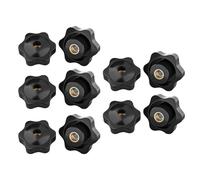 WYLZLKX Lot de 10 pouces mécaniques en forme d'étoile pour un serrage facile et un réglage manuel. M6#25 Noir