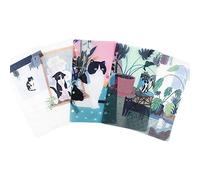 WYLZLKX Lot de 5 intercalaires à 6 anneaux / intercalaires à 6 trous pour feuilles mobiles, planificateur, journal, bloc-notes, format A6, petite plante