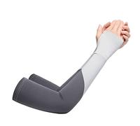 WYLZLKX Manchons de bras de refroidissement avec trous pour les pouces - Refroidissement pour le soleil - Manches de protection UV pour protéger le soleil, gris, Approx.46cm/18.11in