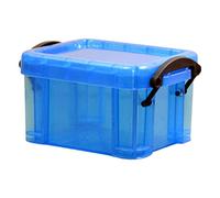 WYLZLKX Petite boîte en plastique avec couvercle verrouillable pour bijoux, perles, petits articles d'artisanat, accessoires, maison, bureau - bleu