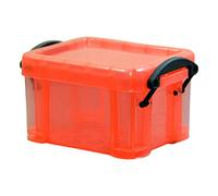 WYLZLKX Petite boîte en plastique avec couvercle verrouillable pour bijoux, perles, petits articles d'artisanat, accessoires, maison, bureau, orange