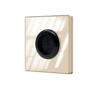 WYLZLKX Prise de câble avec coussinet en caoutchouc - Panneau vierge avec trou de sortie - Organisateur de câbles décoratif - Panneau de trou de sortie adhésif - Surface miroir dorée - Ruban adhésif