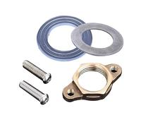 WYLZLKX Raccords de fixation de robinet en cuivre/acier inoxydable - Rondelle de fixation à écrou anti-perte pour robinet à trou unique - Embout droit en cuivre élargi de 20 mm