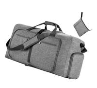 WYLZLKX Sac de sport pliable de grande capacité pratique en nylon avec bandoulière, gris, As Shown