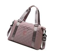 WYLZLKX Sac de sport pour femme de grande capacité, sac de voyage pour court voyage, facile à attacher à la poignée de la valise, sac à main de gym, fuchsia, As Shown