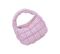 WYLZLKX Sac matelassé en nylon léger avec poignée sur le dessus, élégant et tendance pour femmes et filles, fuchsia, 20x9x13cm /7.87x3.54x5.11in