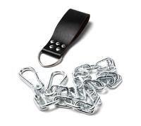 WYLZLKX Sangle de chargement pour haltères avec chaîne en fer PU Cuir Ceinture d'haltérophilie Ceinture de taille Ceinture de Dip Belt Attachements pour la maison Gym Ceinture de taille