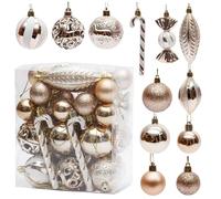 WYLZLKX WBANGIAO Lot de 40 boules de Noël colorées pour sapin de Noël, décorations pour fêtes de mariage, champagne