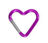 WYLZLKX WBANGIAO Mousqueton en forme de cœur en alliage d'aluminium Mousquetons robustes Violet