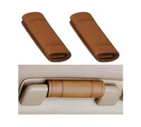 WYMF 2Pièces Protège Poignée de Toit pour Volvo EX30 2023-2024 2025, Couvre Poignée de Maintien Antidérapant Confortable Protection Poignée de Sécurité Accessoire Intérieur,Brown