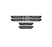 WYMKL 4 Pièces Seuils de Porte Voiture pour Mazda 2 II Takumi 2012-2013, Baguettes Protection Marchepied Plaque Éraflure Carrosserie Accessoire Acier Inoxydable,Black