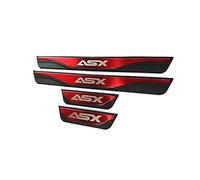 WYMKL 4 Pièces Seuils de Porte Voiture pour Mitsubishi ASX Outlander 3 XL l200 EX10, Baguettes Protection Marchepied Plaque Éraflure Carrosserie Accessoire Acier Inoxydable