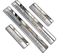 WYMKL 4 Pièces Seuils de Porte Voiture pour Suzuki S-Cross III 2021-, Baguettes Protection Marchepied Plaque Éraflure Carrosserie Accessoire Acier Inoxydable