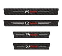 WYMKL 4Pièces Voiture De Carbone Autocollant Protection pour Mazda 3 III Sedan(BM) 2014-2016, Bandes Anti-Rayures Et Anti-Saleté pour Seuil De Porte Avant Et Arrière