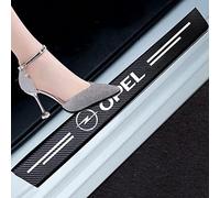 WYMKL 4Pièces Voiture De Carbone Autocollant Protection pour Opel Grandland X 2017-2021, Bandes Anti-Rayures Et Anti-Saleté pour Seuil De Porte Avant Et Arrière