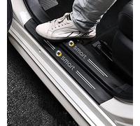 WYMKL 4Pièces Voiture De Carbone Autocollant Protection pour Smart EQ fortwo Cabrio (A453) 2018-2019, Bandes Anti-Rayures Et Anti-Saleté pour Seuil De Porte Avant Et Arrière