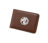 WYMKL Porte Papiers Voiture pour MG3 MG4 EV MG5 MG6 HS Marvel R ZS, Line Étui Carte Grise Portefeuilles Et Porte-Cartes Porte-Chéquiers Porte-Monnaie Carte Bancaire,Brown