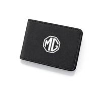 WYMKL Porte Papiers Voiture pour MG3 MG4 EV MG5 MG6 HS Marvel R ZS, Line Étui Carte Grise Portefeuilles Et Porte-Cartes Porte-Chéquiers Porte-Monnaie Carte Bancaire,Black