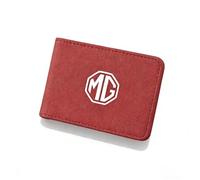 WYMKL Porte Papiers Voiture pour MG3 MG4 EV MG5 MG6 HS Marvel R ZS, Line Étui Carte Grise Portefeuilles Et Porte-Cartes Porte-Chéquiers Porte-Monnaie Carte Bancaire,Red