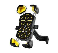 WYMKL Support Telephone Moto pour Honda Vision 110, Support Smartphone Velo Porte Moto Pince de Guidon à Dégagement Rapide 360° Rotation,Yellow Rearview Mirror-Type