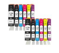 WYNAnGAI Cartouche d'encre Compatible Compatible avec PGI-780 CLI-781, Compatible avec TR8570 TS9170 TS7180 TS707 TS8370 TS6370 TS9570(6Color 2set)